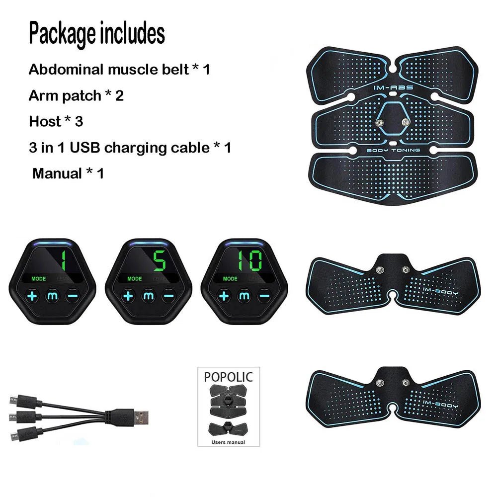 Abdominal Muscle Stimulator Trainer EMS Abs Fitness Equipment Training Gear Muscles Electrostimulator Toner Exercise At Home GymEstaliosFitEstaliosFit183973775;20260427;1777316247TDYnN