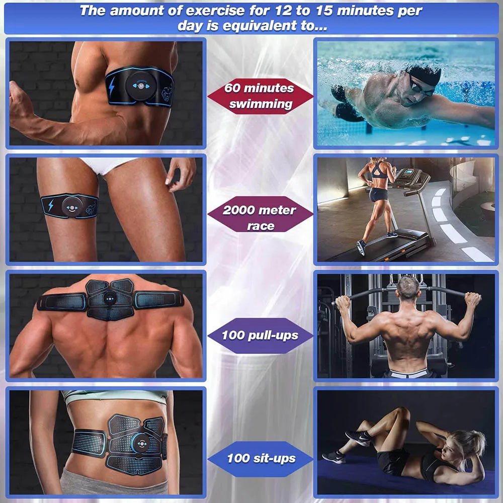Abdominal Muscle Stimulator Trainer EMS Abs Fitness Equipment Training Gear Muscles Electrostimulator Toner Exercise At Home GymEstaliosFitEstaliosFit184081814;20260429;1777457510DbcYu