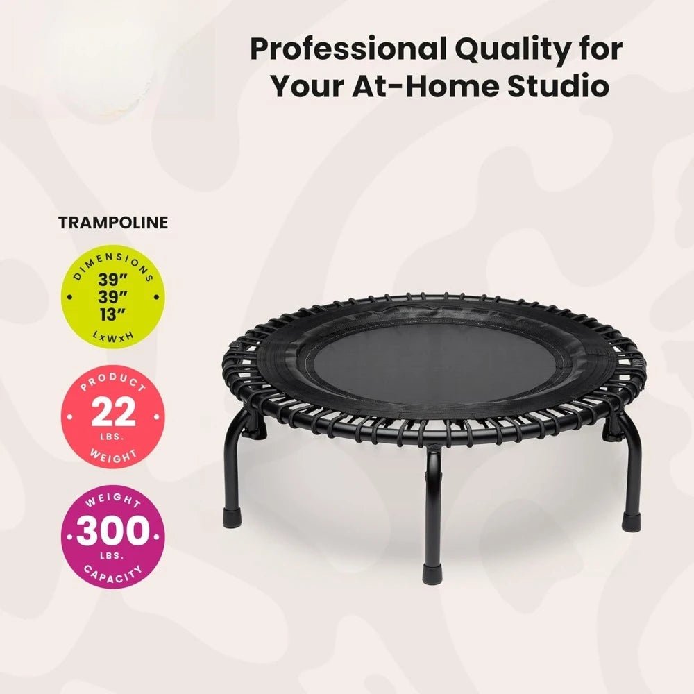 Adjustable Cord Mini Rebounder for Home Fitness Exercise Trampoline with 300lb Capacity Workout EquipmentEstaliosFitEstaliosFit184447909;2026057;1778180013o53jI