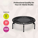 Adjustable Cord Mini Rebounder for Home Fitness Exercise Trampoline with 300lb Capacity Workout EquipmentEstaliosFitEstaliosFit184447909;2026057;1778180013o53jI