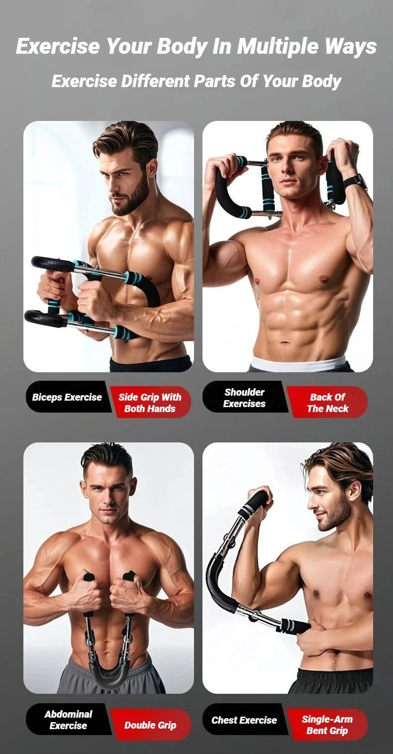Adjustable U - Shaped Arm Exerciser With Foam Handle Spring Workout Bar Forearm Triceps Chest Expander Portable Fitness EquipmentEstaliosFitEstaliosFit184448143;2026057;1778180212M6c0V