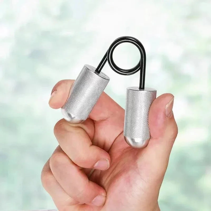 Aluminum Hand Grip Strengthener Finger Exerciser Portable Strength Trainer For Home Gym Stress Relief Unisex.