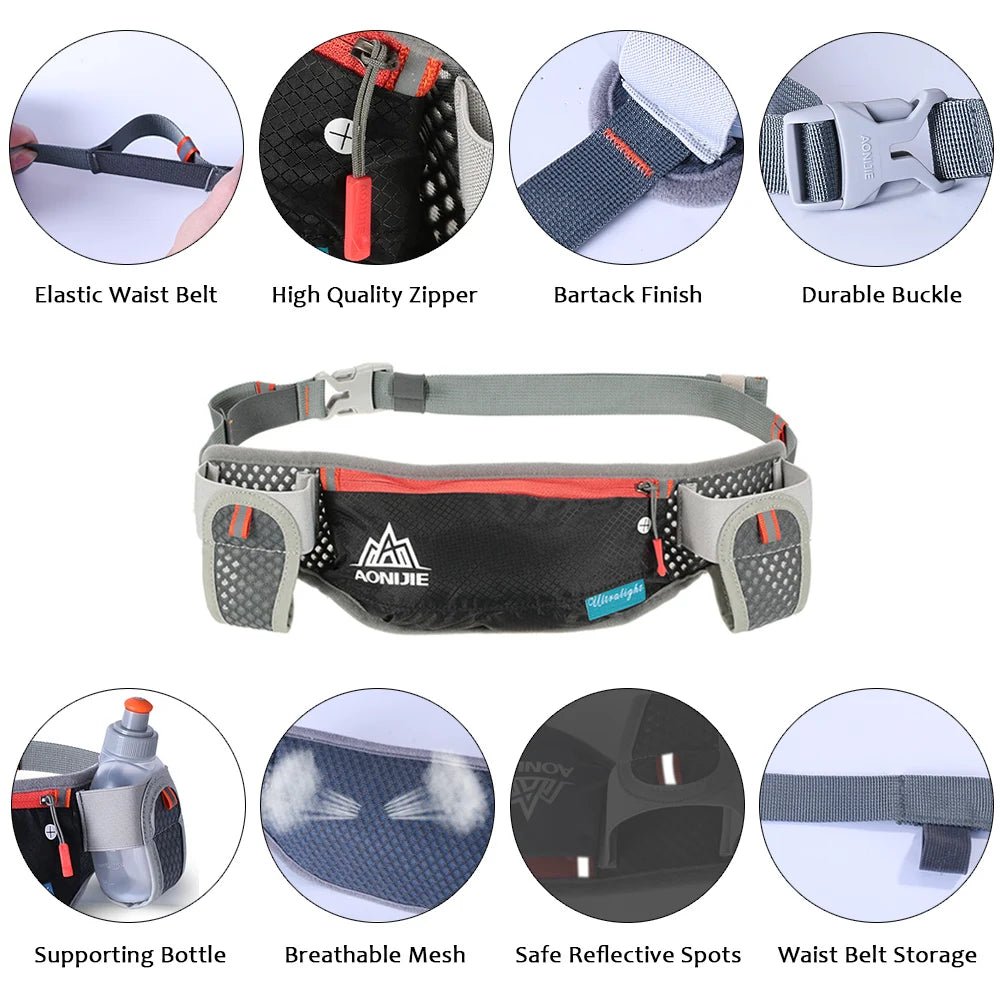 AONIJIE Running Hydration Waist Pack With Two Water Bottle 170ml Bag Belt Bottle Phone Holder Waterproof JoggingEstaliosFitEstaliosFit183652193;20260421;1776809361Ro3aZ