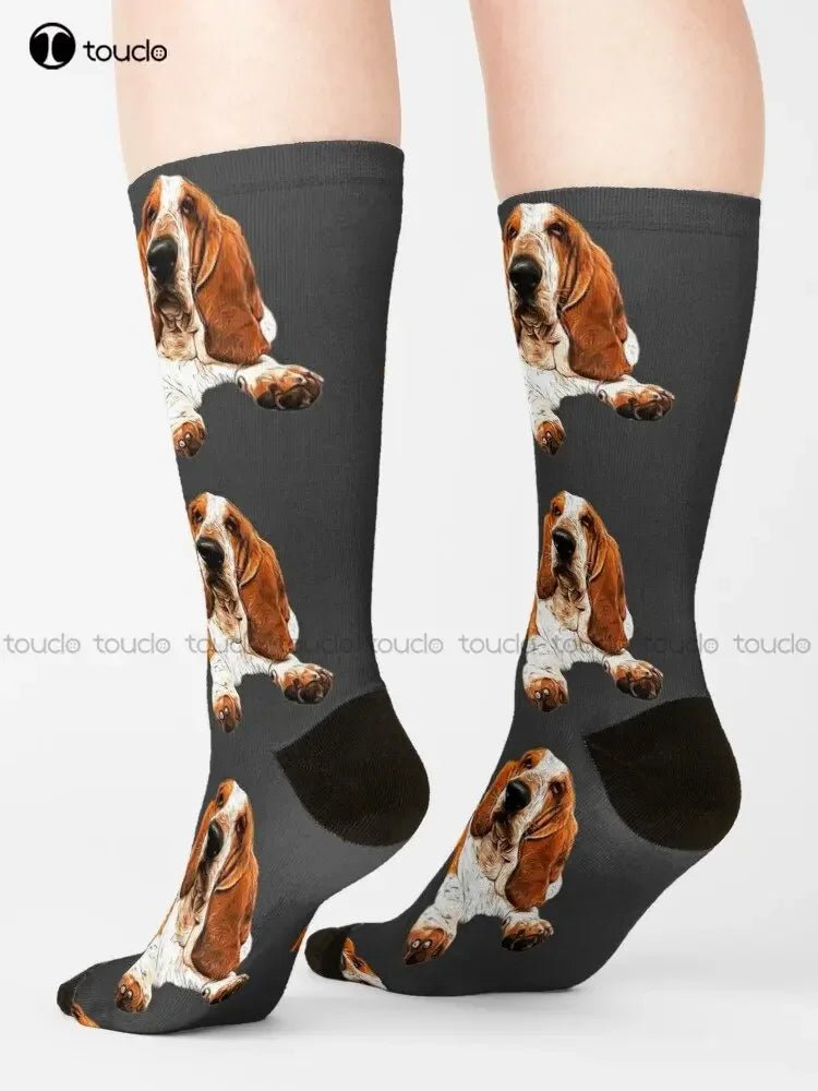 Basset Hound Personalized Pink Softball Crew SocksEstaliosFitEstaliosFit184218407;2026052;1777703634onosa