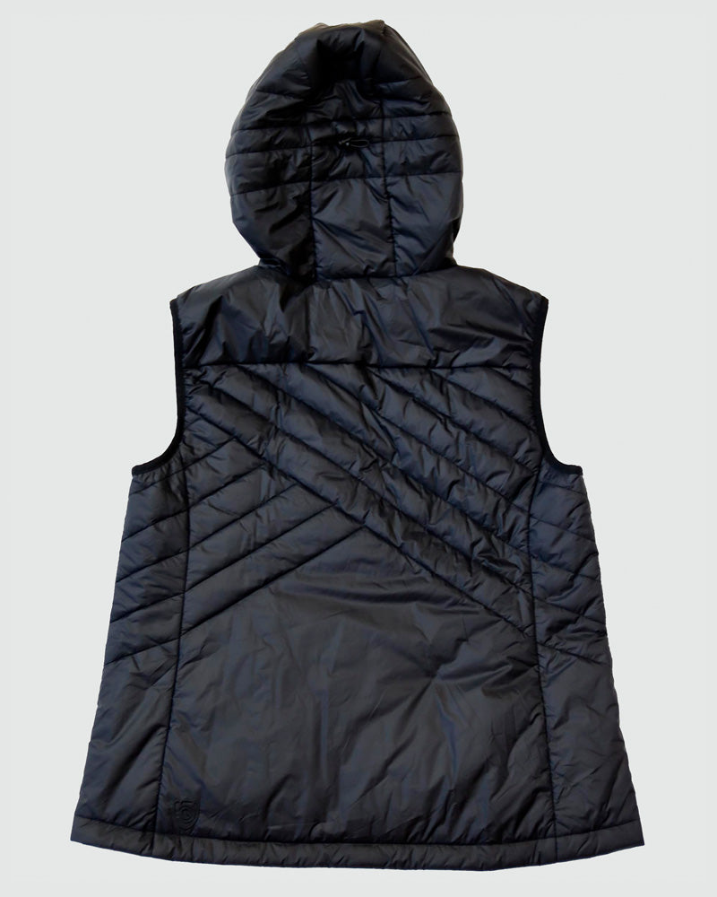 Hooded Down Vest – Goal Five Powerstripe