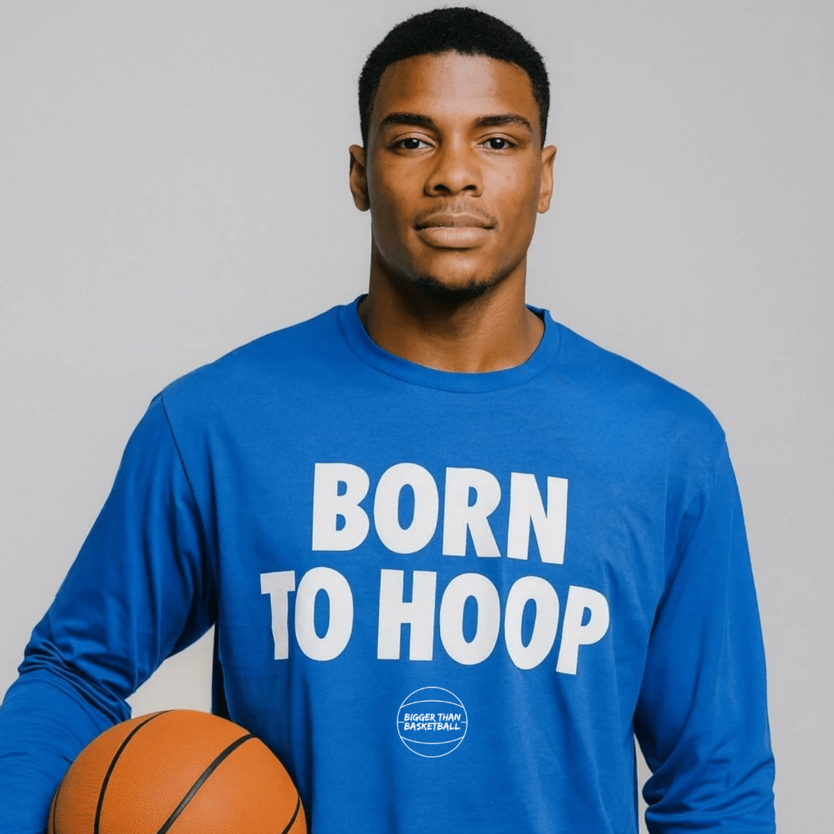 Born To Hoop - Long Sleeve - BlueBigger Than BasketballEstaliosFitsku-51182679621929