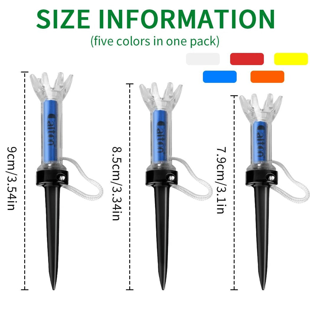 Caiton 5pcs Golf Tee,With Magnetic Plastic Golf Tee, 3 Sizes (79mm/85mm/90mm), 360degree Bounce New Gift,Golf Training PracticeEstaliosFitEstaliosFit183651743;20260421;1776809327CjcCw