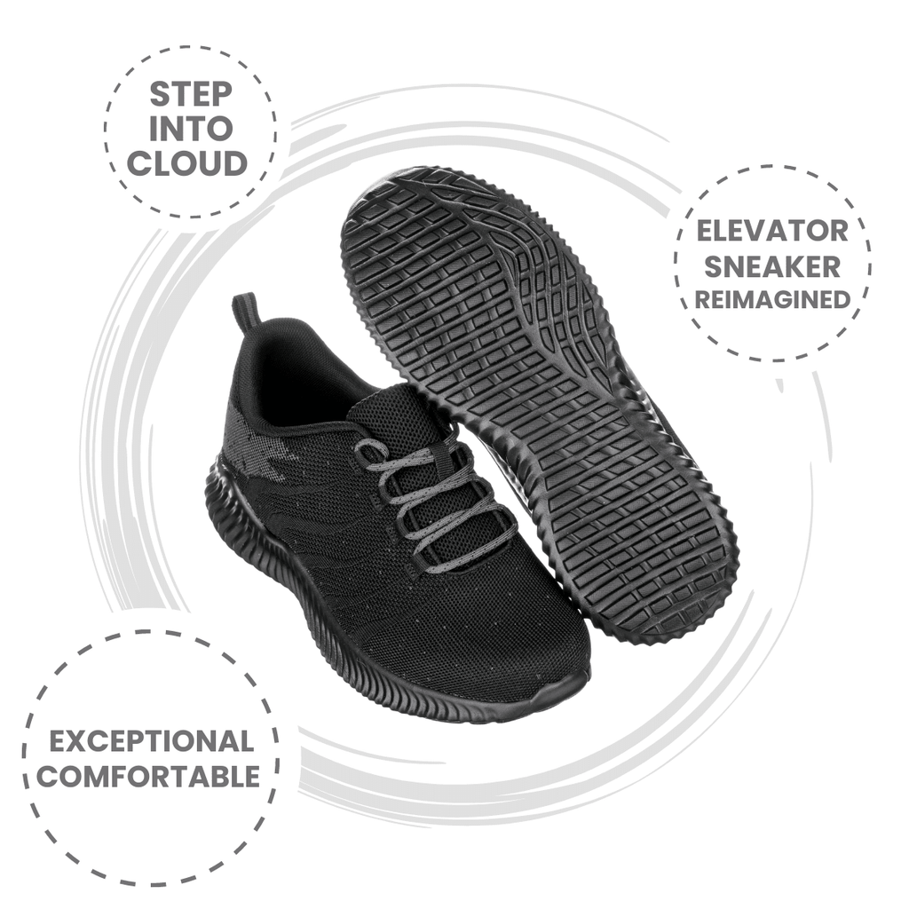 CALTO - Q216 - 2.8 Inches Taller (Black/Grey) - Ultra LightweightTallmenshoes.comSneakers / AthleticsEstaliosFitQ216-6