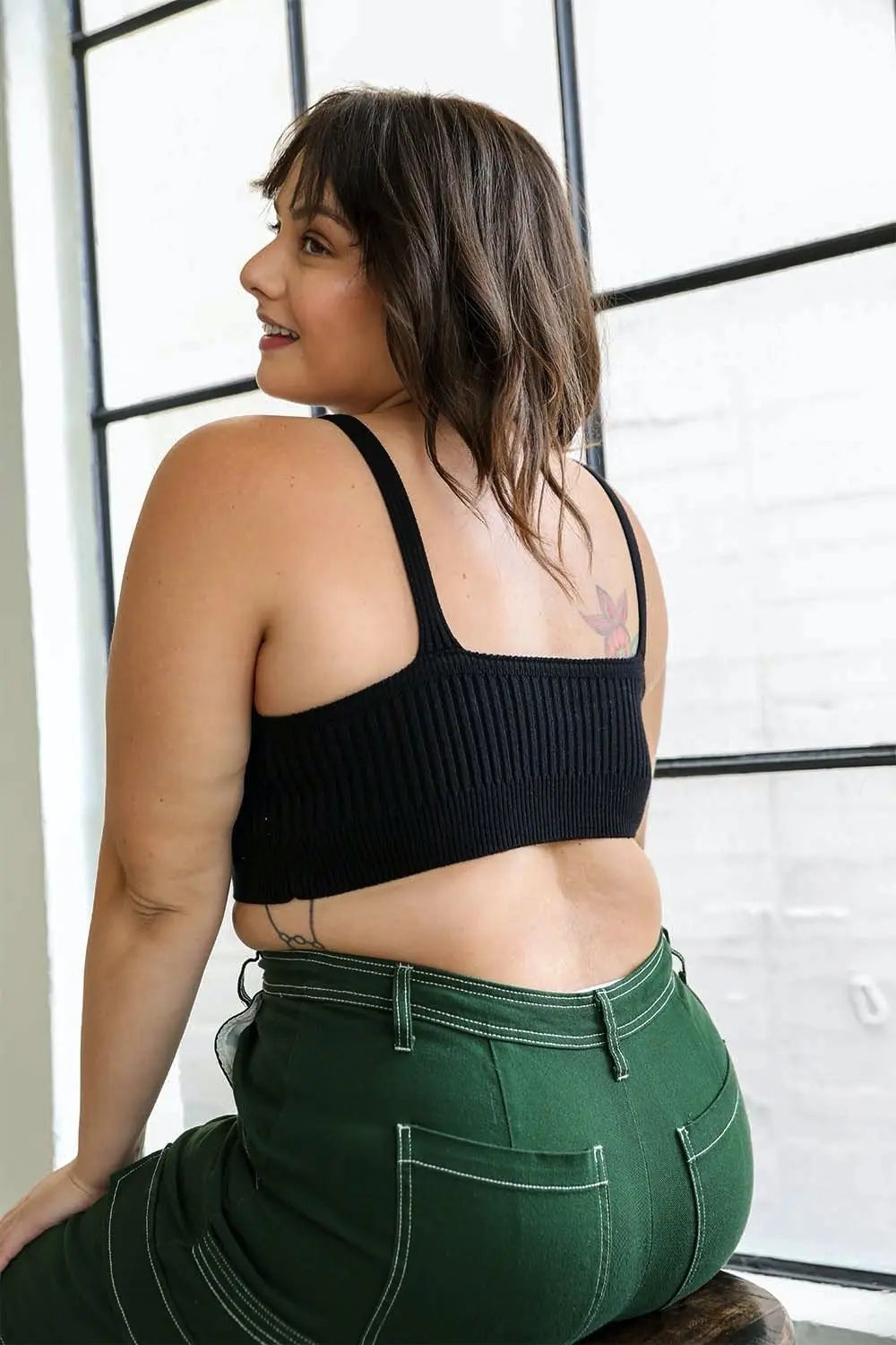 Plus – Size Brami Top – Contour Rib Knit