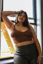 Plus – Size Brami Top – Contour Rib Knit
