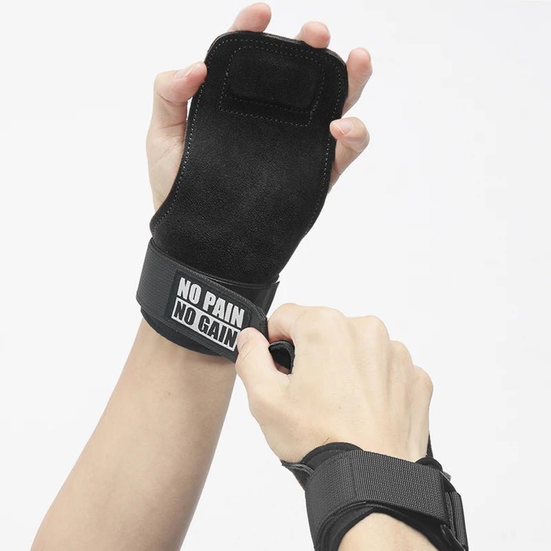 Cowhide Leather Gym Gloves – Grip & Palm Protection