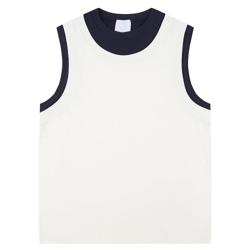 Design Spliced Vest Men's Sleeveless Sports Fitness.