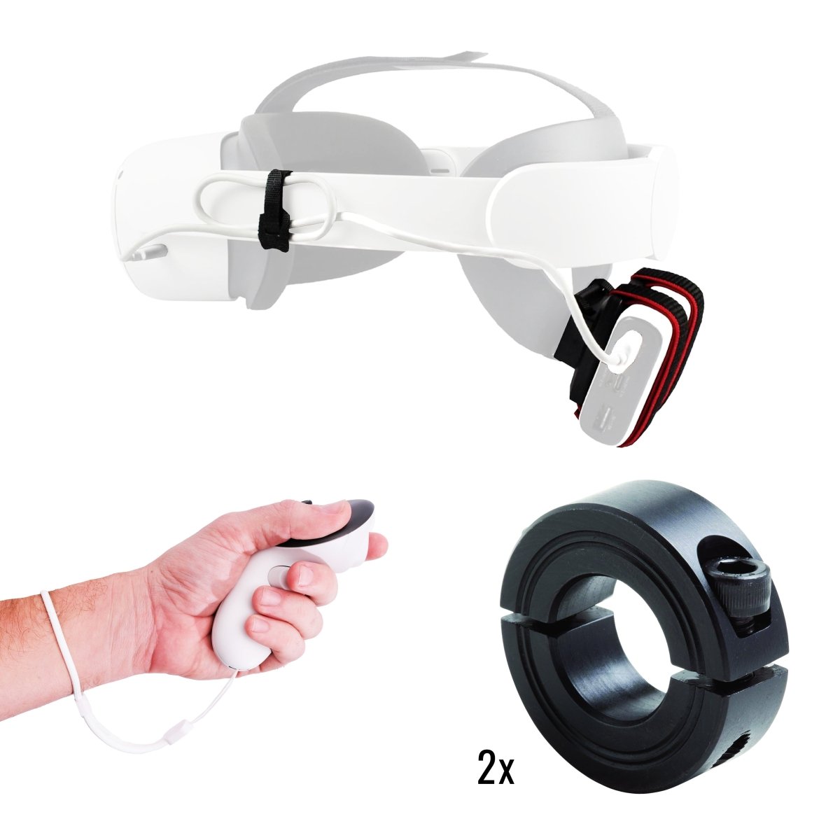 DriVR Elite - Adjustable VR Weighted Golf Club Handle Accessory - Compatible with Quest 2, 3/3s, and ProDeadEyeVREstaliosFitEliteCarbon
