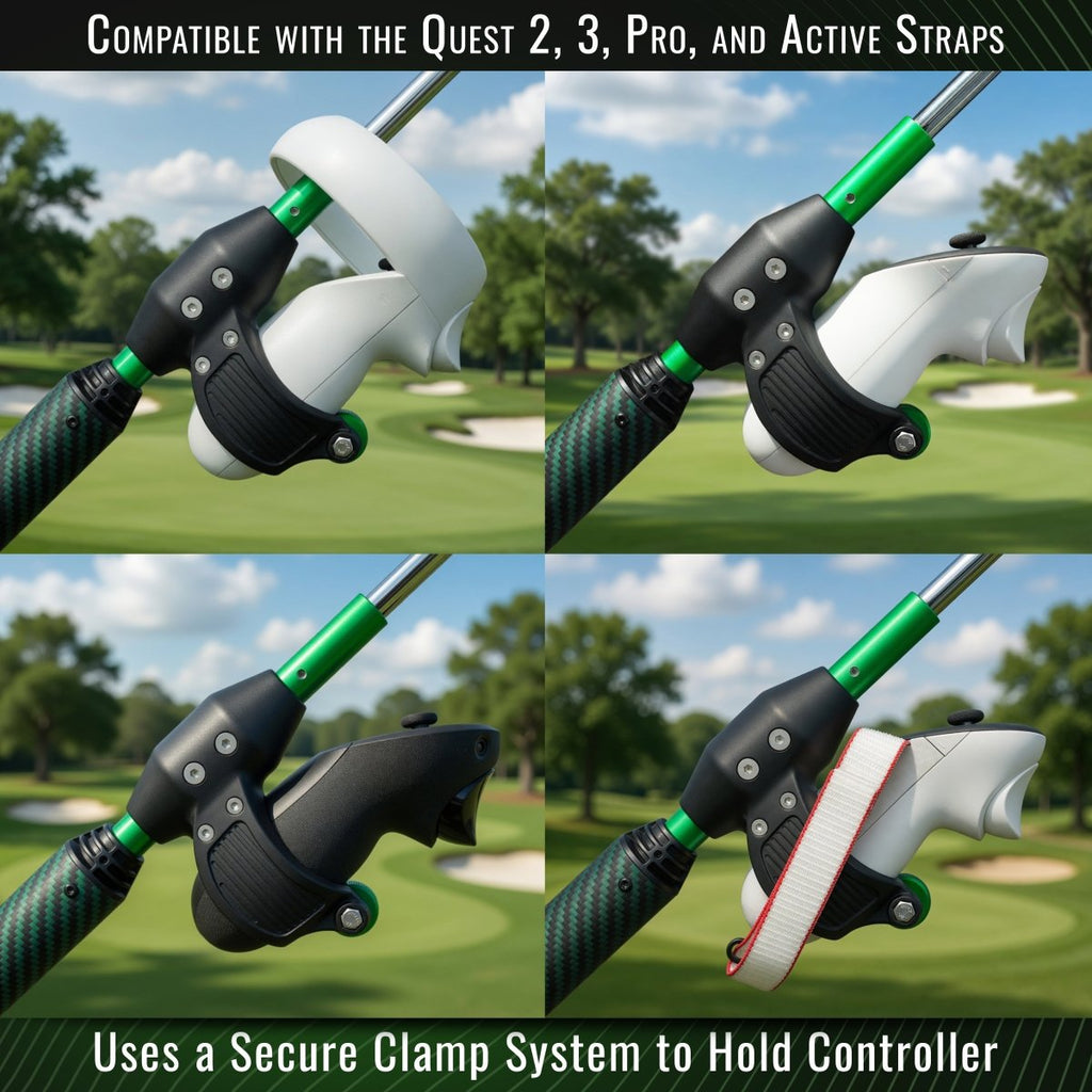 DriVR Elite Chrome - Stepped Steel Weighted Golf Club - Compatible with Quest 2, 3/3s, and ProDeadEyeVREstaliosFitEliteChrome
