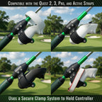 DriVR Elite Chrome - Stepped Steel Weighted Golf Club - Compatible with Quest 2, 3/3s, and ProDeadEyeVREstaliosFitEliteChrome