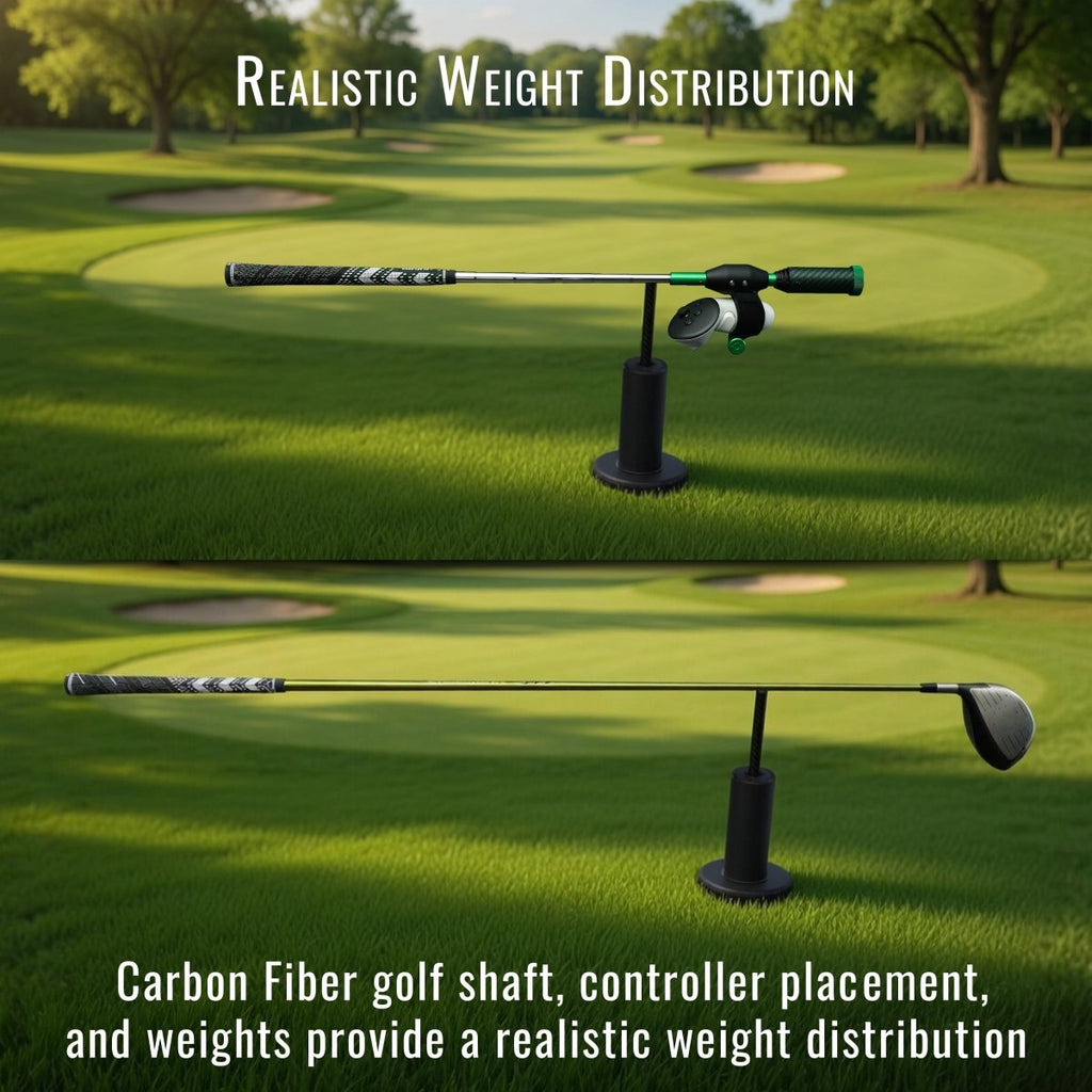 DriVR Elite Chrome - Stepped Steel Weighted Golf Club - Compatible with Quest 2, 3/3s, and ProDeadEyeVREstaliosFitEliteChrome