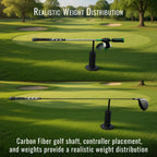 DriVR Elite Chrome - Stepped Steel Weighted Golf Club - Compatible with Quest 2, 3/3s, and ProDeadEyeVREstaliosFitEliteChrome