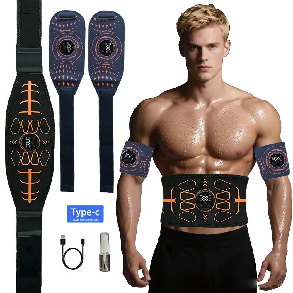 Electronic Abs Stimulator Smart Muscle Toner EMS Abdominal Toning Belt Body Massage Fitness Strength Training Workout EquipmentEstaliosFitEstaliosFit184448041;2026057;1778180116EkfiX