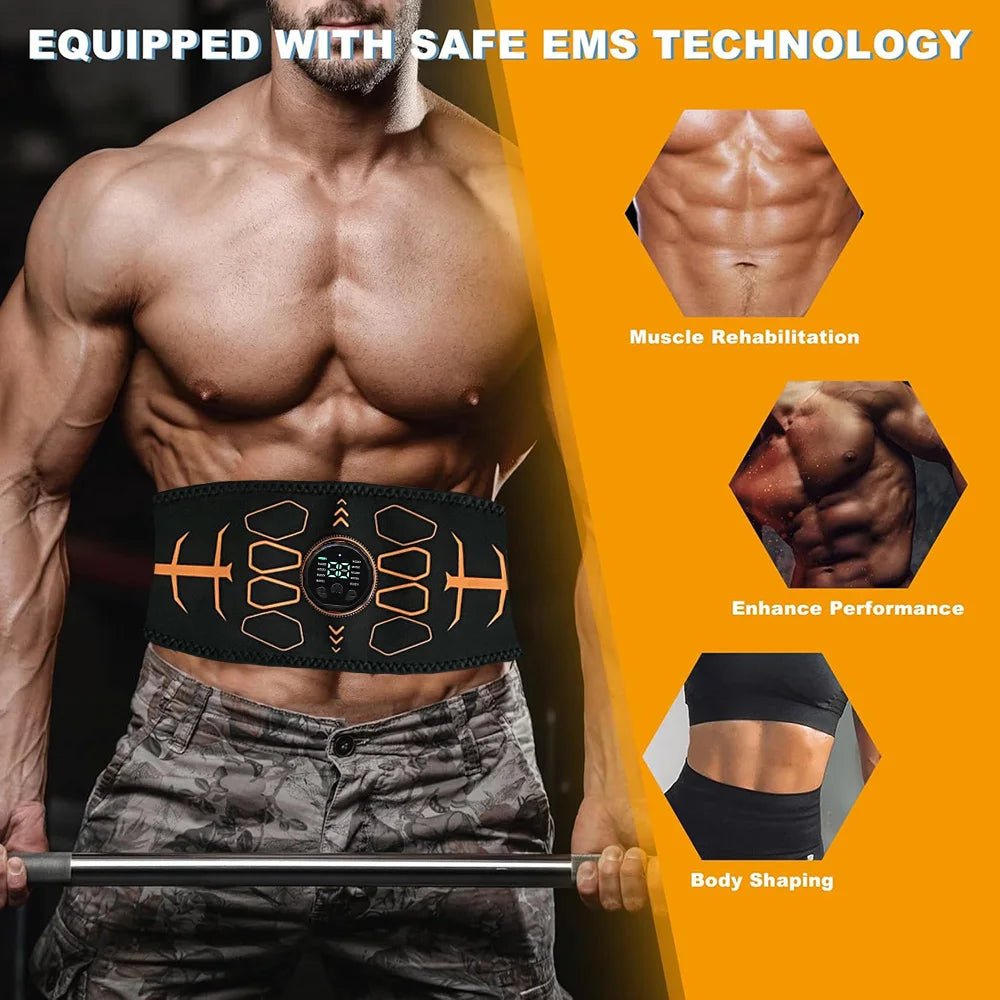 Electronic Abs Stimulator Smart Muscle Toner EMS Abdominal Toning Belt Body Massage Fitness Strength Training Workout EquipmentEstaliosFitEstaliosFit184448041;2026057;1778180116EkfiX