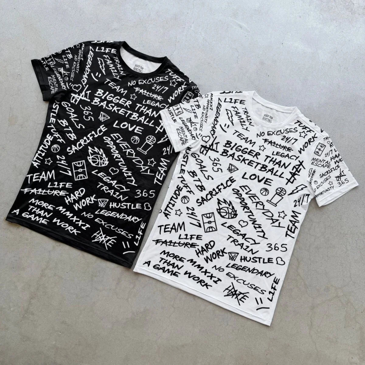 Emotions - Performance Compression T-Shirt - BlackBigger Than BasketballEstaliosFitsku-50687595610409