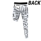 Emotions - Single - Leg Compression Tights - Right - WhiteBigger Than BasketballEstaliosFitsku-50687737332009