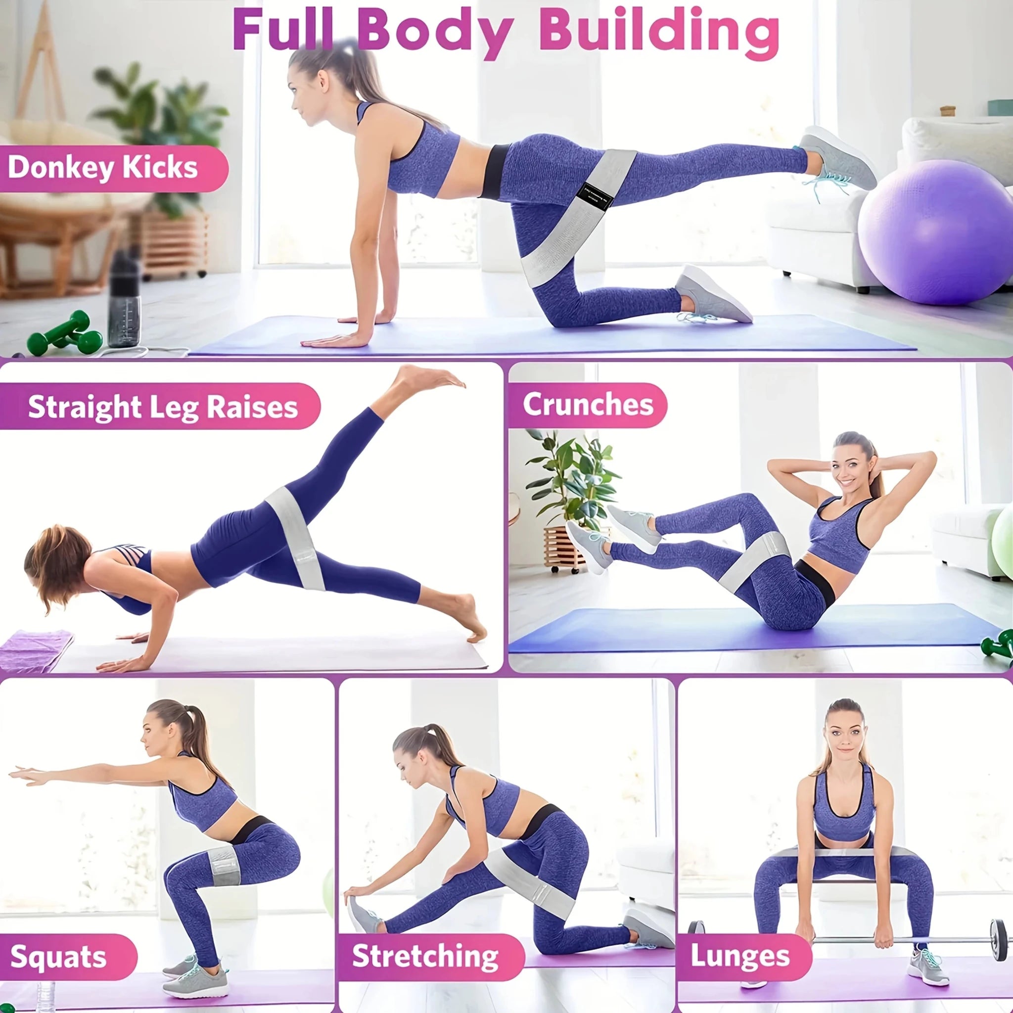 Fabric Resistance Hip Booty Bands Elastic Glute Thigh Workout Squat Circle Stretch Fitness Strips Loops Yoga Gym EquipmentEstaliosFitEstaliosFit184448145;2026057;1778180216CFvZd