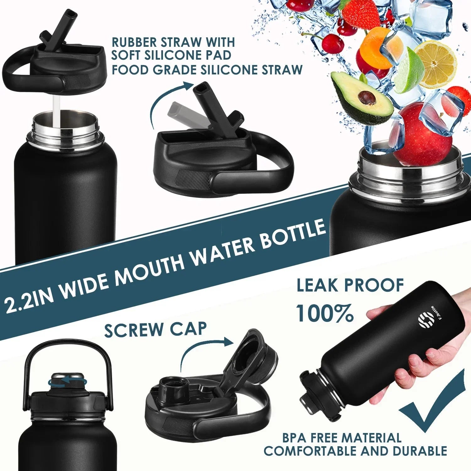 FEIJIAN Thermos Bottle with Straw Sport Stainless Steel Vacuum Flask Insulated Water Bottle with Handle Lid 950/1200mlEstaliosFitEstaliosFit183652567;20260421;1776809386rkdHJ