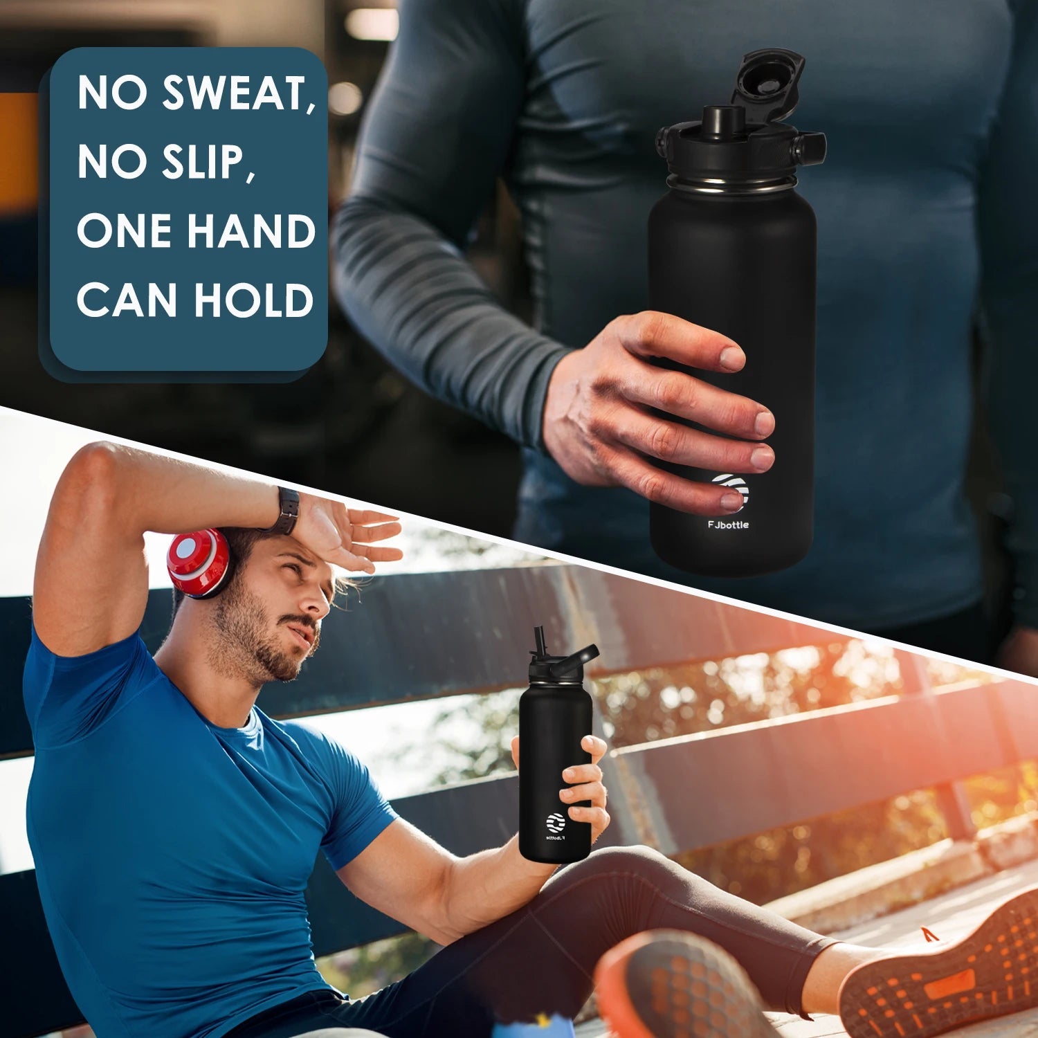 FEIJIAN Thermos Bottle with Straw Sport Stainless Steel Vacuum Flask Insulated Water Bottle with Handle Lid 950/1200mlEstaliosFitEstaliosFit183652501;20260421;1776809386wXv1K