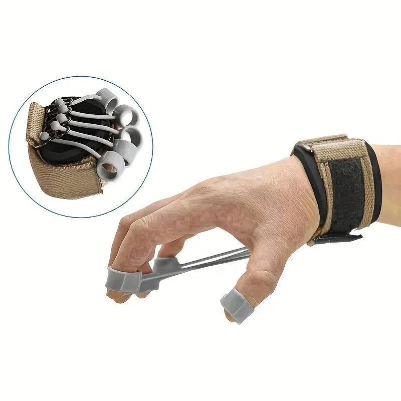Finger Extensor Exerciser - Silicone Hand Grip Strengthening Trainer with Adjustable Resistance Band, Hand Expander for Enhance.