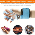 Finger Extensor Exerciser - Silicone Hand Grip Strengthening Trainer with Adjustable Resistance Band, Hand Expander for Enhance.
