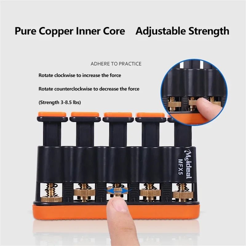 Finger Trainer Hand Grip Force Span Adjustable Piano Guitar Five-finger Exercises Strengthener Musical Instrument Accessories.