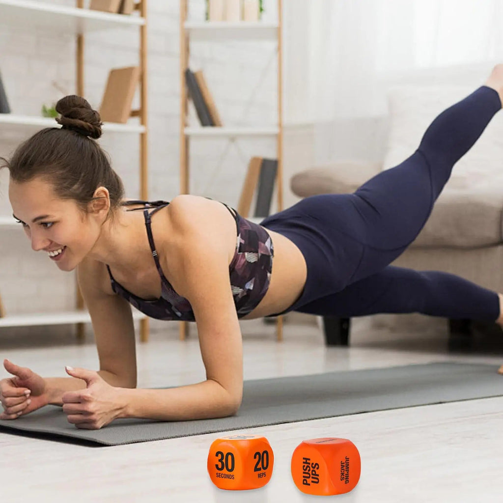 Fitness Dice 1 - Pair Exercise Dice Game Workout Equipment Funny Strength Training Equipment for Women Teens Squats Push Up SportsEstaliosFitEstaliosFit183973677;20260427;1777316212Oo2hz