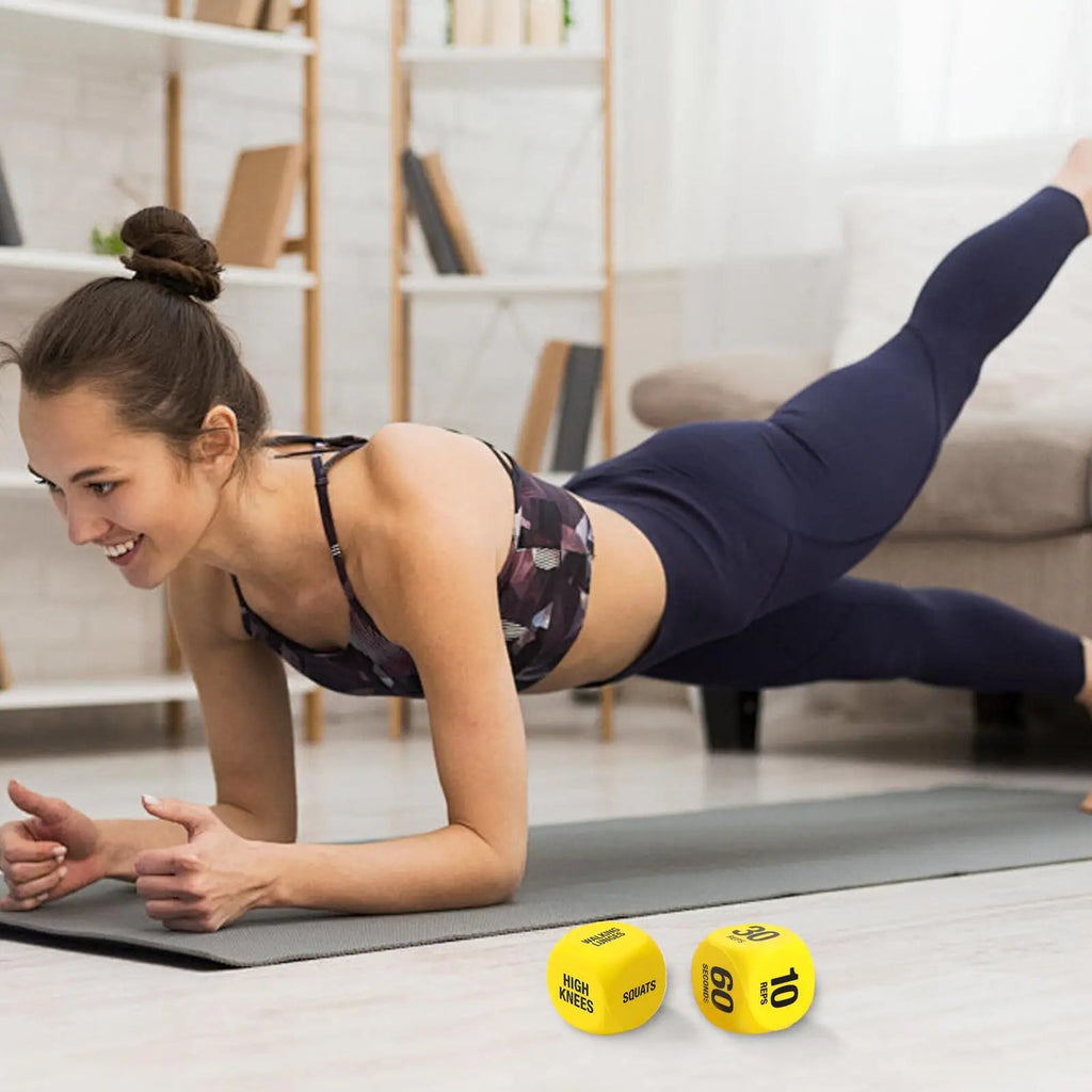 Fitness Dice 1 - Pair Exercise Dice Game Workout Equipment Funny Strength Training Equipment for Women Teens Squats Push Up SportsEstaliosFitEstaliosFit183973677;20260427;1777316212Oo2hz