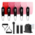 Fitness Resistance Bands Set Yoga 5 Tube Workout Bands Home Exercise Bands with Door Anchor Handles Ankle Straps Gym EquipmentEstaliosFitEstaliosFit184448167;2026057;17781802382BNNq