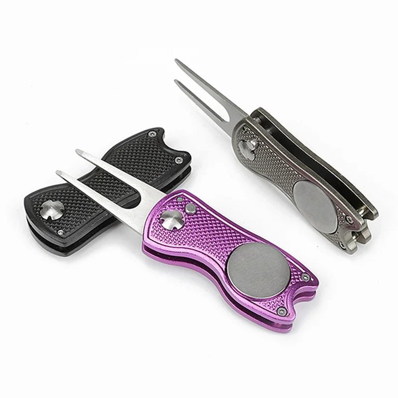 Foldable Golf Divot Repair Tool with Golf Ball Tool Pitch Groove Cleaner Golf Accessories Putting Green Fork Training AidsEstaliosFitEstaliosFit183651766;20260421;1776809331FplhU