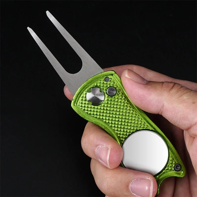 Foldable Golf Divot Repair Tool with Golf Ball Tool Pitch Groove Cleaner Golf Accessories Putting Green Fork Training AidsEstaliosFitEstaliosFit183651766;20260421;1776809331FplhU