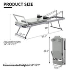 Foldable Pilates Reformer Machine with Adjustable Resistance and WheelsEstaliosFitEstaliosFit184447863;2026057;1778179963DNF5r
