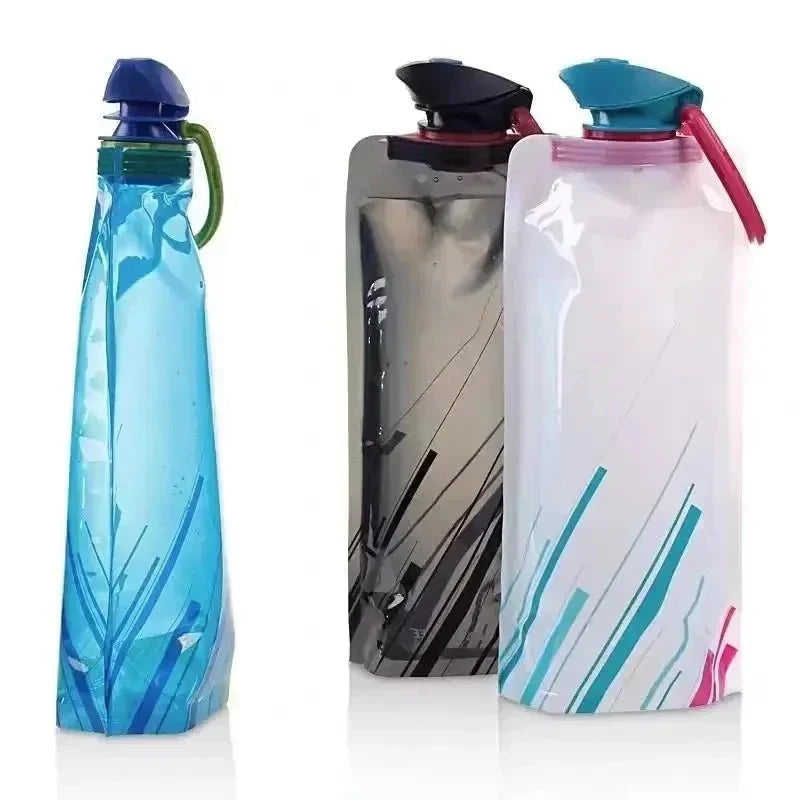 Foldable Water Bottles Flexible Reusable Travel Water Bottle Plastic Water Pouch Soft Flask Water Bag With Carabiner ClipEstaliosFitEstaliosFit183652340;20260421;1776809389fcSl2
