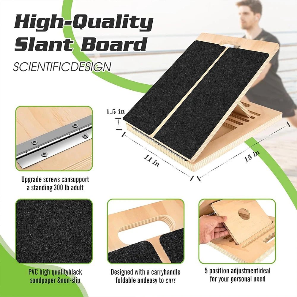 Foldable Wooden Incline Board Adjustable Calf Ankle Stretcher Plyometric Home Stretching Balance Training Fitness EquipmentEstaliosFitEstaliosFit184081790;20260429;1777457508QhkG8