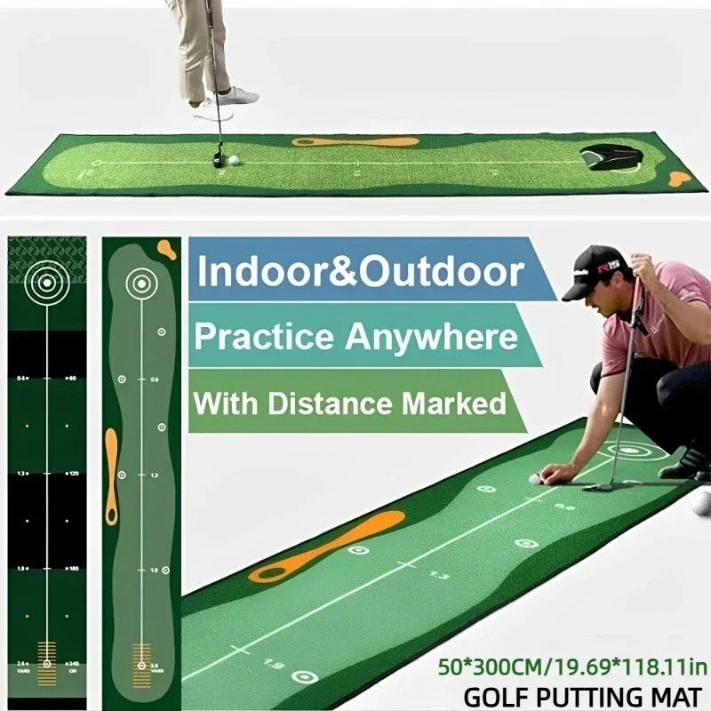 Golf Carpet Putting Mat Indoor Outdoor Training Putting Practice Golf Green Fairway Pad Washable Anti - Slip 50X300cm JH1041EstaliosFitEstaliosFit183651683;20260421;1776809254t8zKd