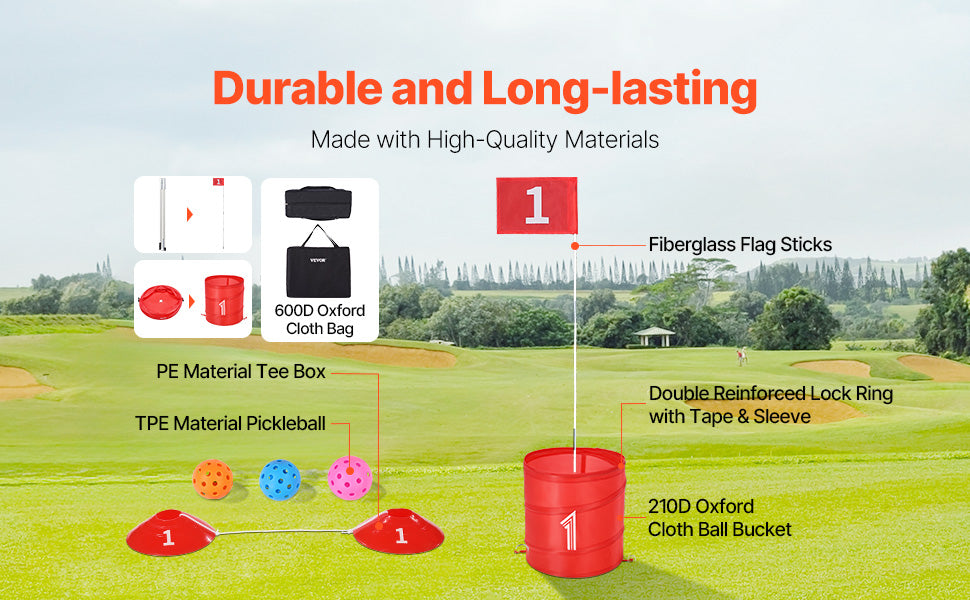 Backyard Golf Game - Portable Bucket Course Set