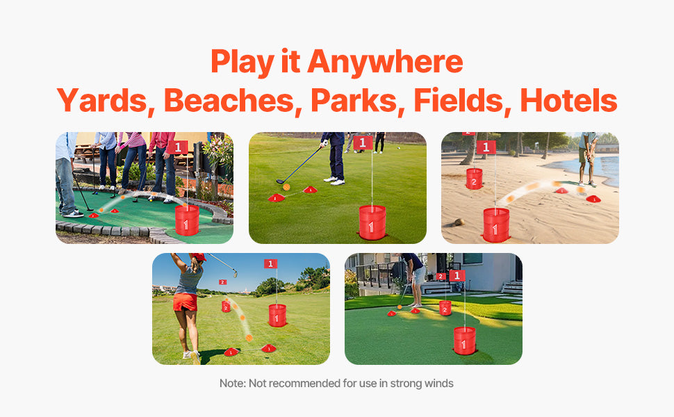 Backyard Golf Game - Portable Bucket Course Set