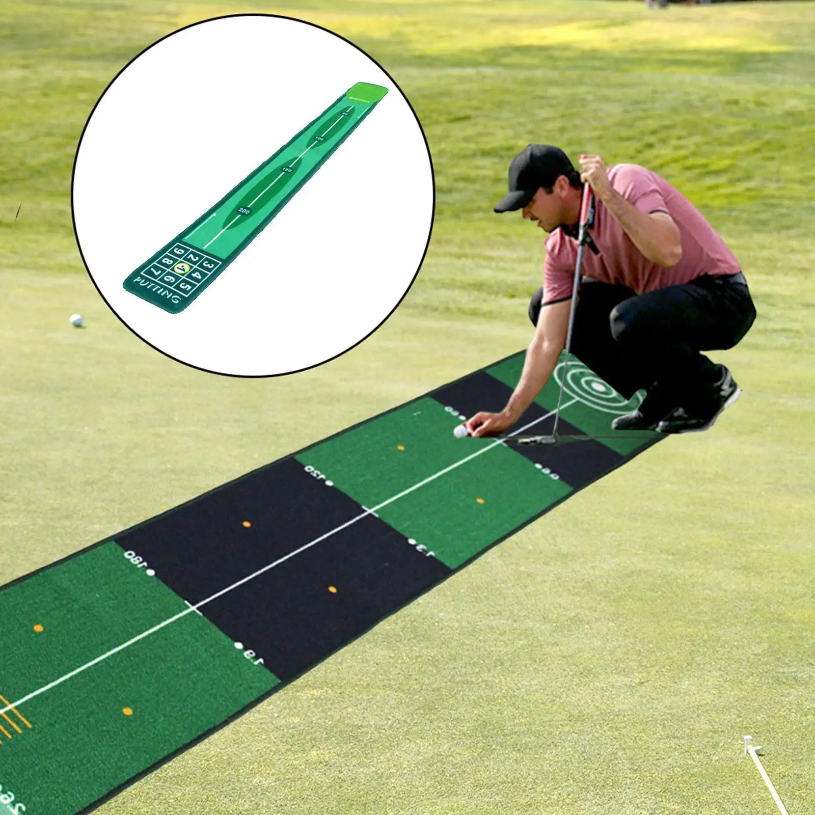 Golf Putting Indoor Golf Hitting Mat Green Mat Golf Practice Training Aid Equipment for Home Outdoor Backyard Golf PracticeEstaliosFitEstaliosFit183651663;20260421;1776809253idWvx