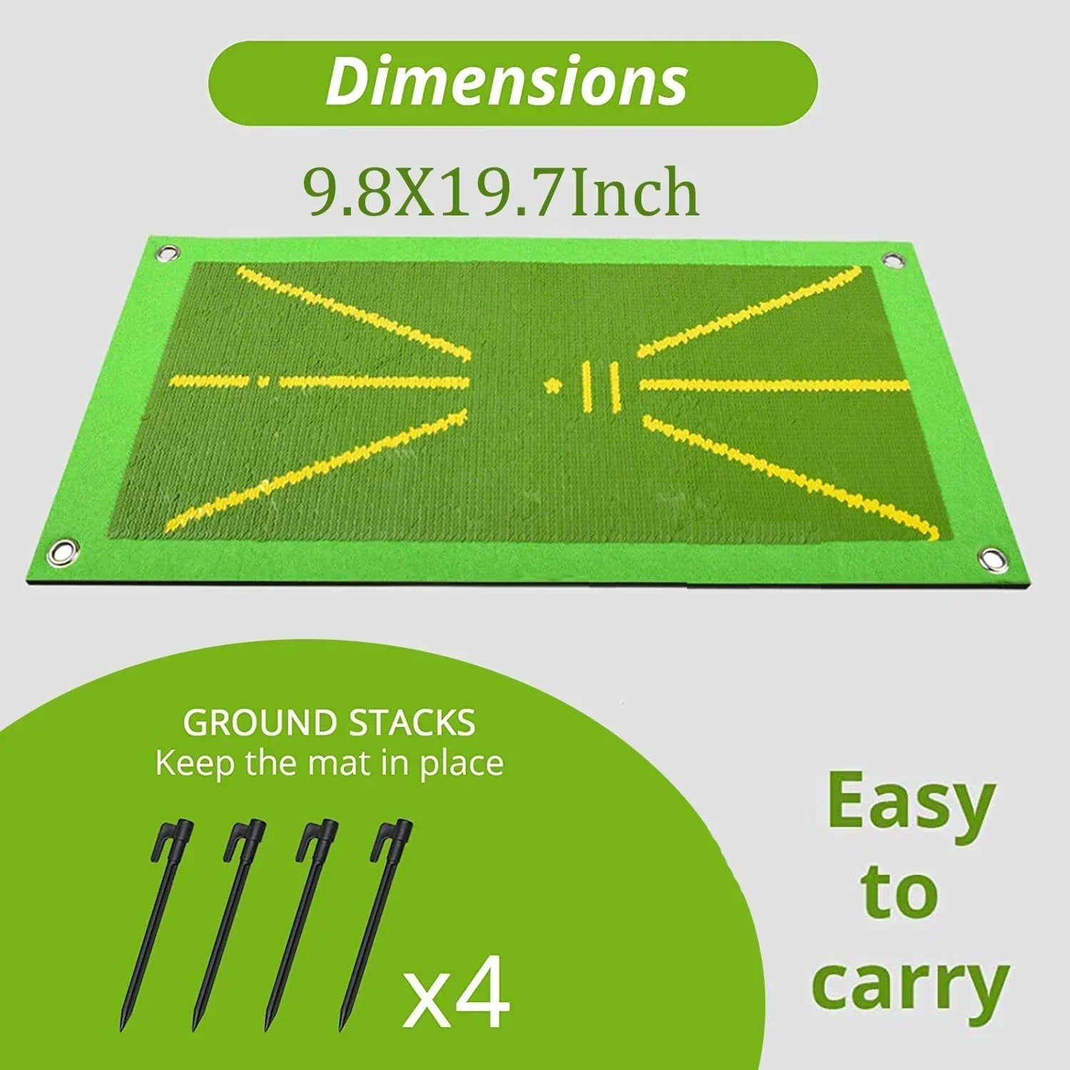 Golf Training Mat for Swing Detection Batting Path Feedback Practice Hitting Mats Golf Training Aids Equipment Outdoor IndoorEstaliosFitEstaliosFit183651632;20260421;17768092520n6CJ
