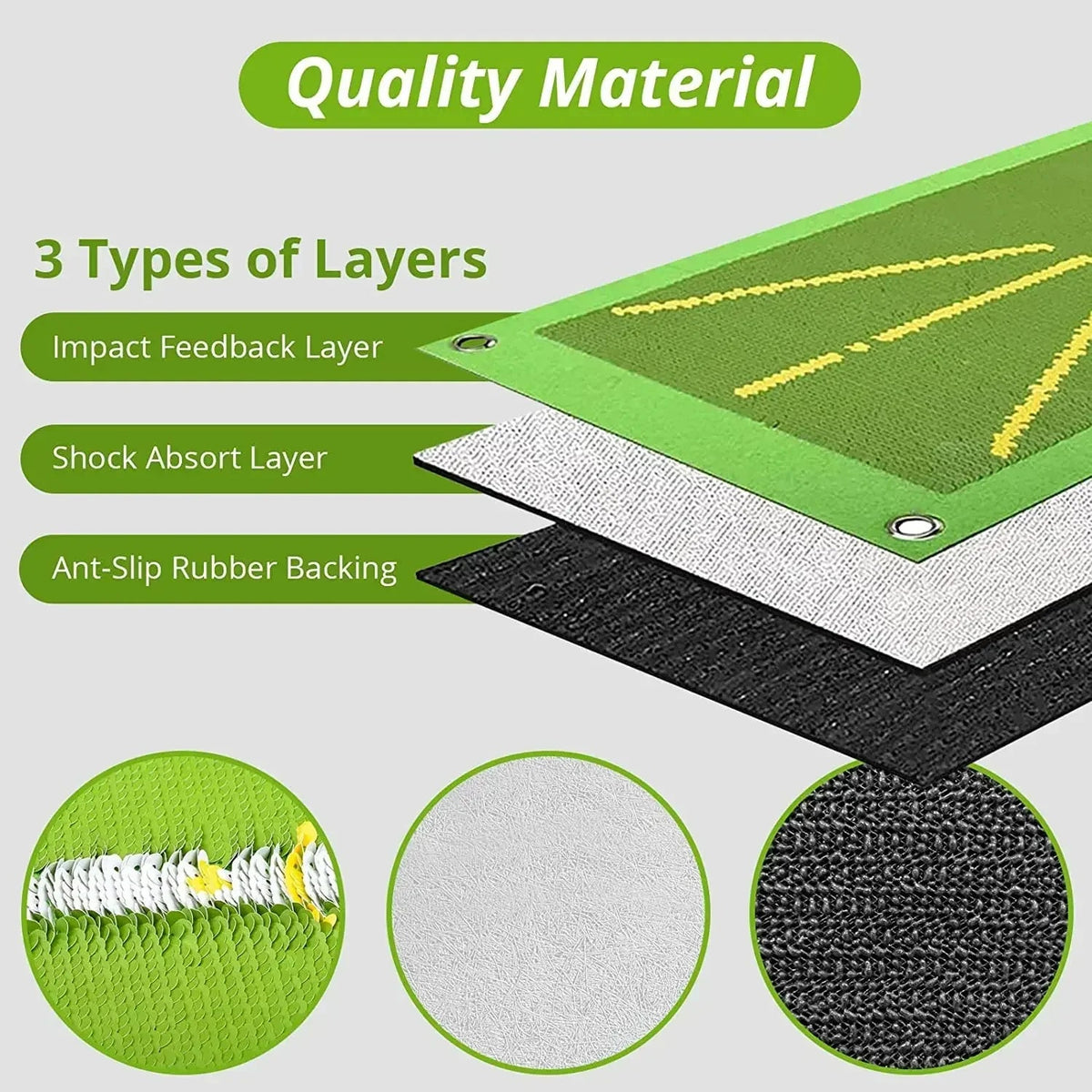 Golf Training Mat for Swing Detection Batting Path Feedback Practice Hitting Mats Golf Training Aids Equipment Outdoor IndoorEstaliosFitEstaliosFit183651632;20260421;17768092520n6CJ