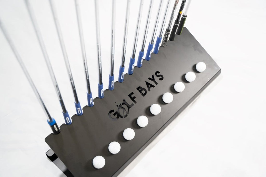 GolfBays Club Display Rack, Holds 14 Clubs & 9 Golf Balls , Indoor Golf StorageGolfbaysUSAGolf StorageEstaliosFitGB000254