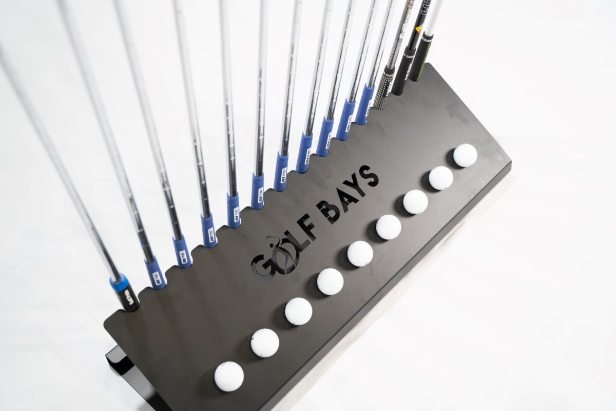 GolfBays Club Display Rack, Holds 14 Clubs & 9 Golf Balls , Indoor Golf StorageGolfbaysUSAGolf StorageEstaliosFitGB000254