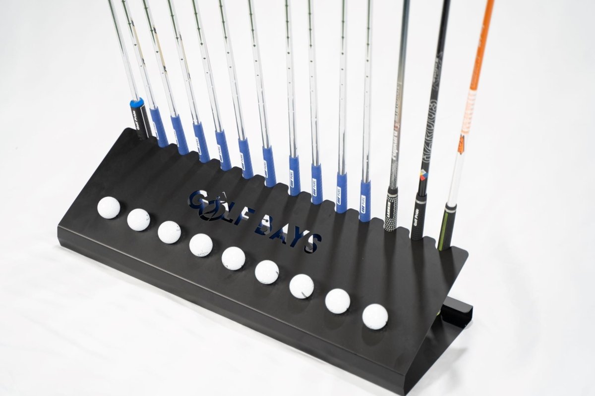 GolfBays Club Display Rack, Holds 14 Clubs & 9 Golf Balls , Indoor Golf StorageGolfbaysUSAGolf StorageEstaliosFitGB000254