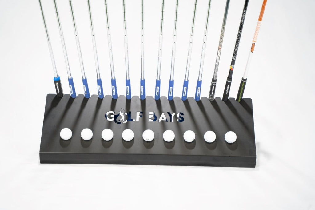 GolfBays Club Display Rack, Holds 14 Clubs & 9 Golf Balls , Indoor Golf StorageGolfbaysUSAGolf StorageEstaliosFitGB000254