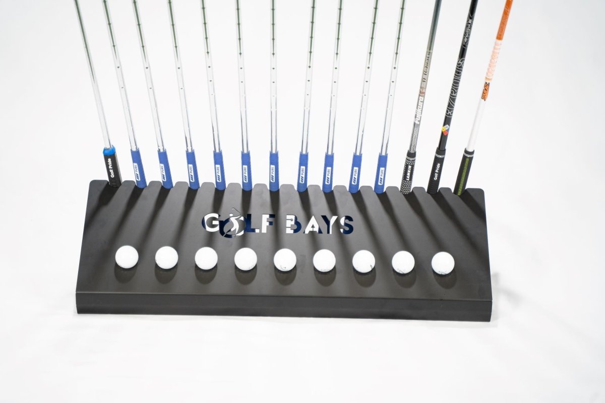 GolfBays Club Display Rack, Holds 14 Clubs & 9 Golf Balls , Indoor Golf StorageGolfbaysUSAGolf StorageEstaliosFitGB000254
